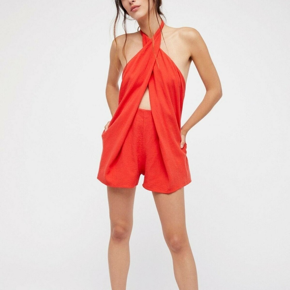 Free People EndlessSummer Halter Romper | Sz XS